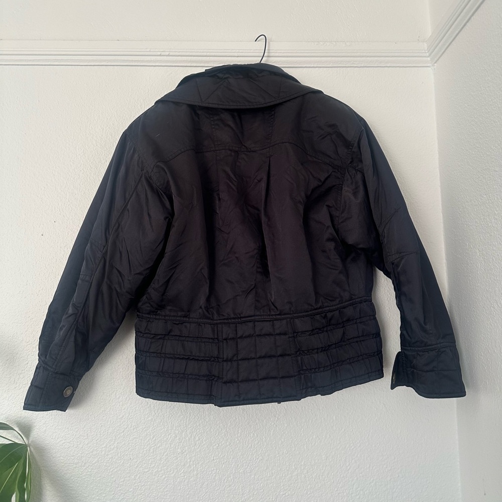OSSI SKIWEAR Women's Black Vintage Snow Jacket w/Lots of Pockets Zip/Snap-Size M - Picture 2 of 7